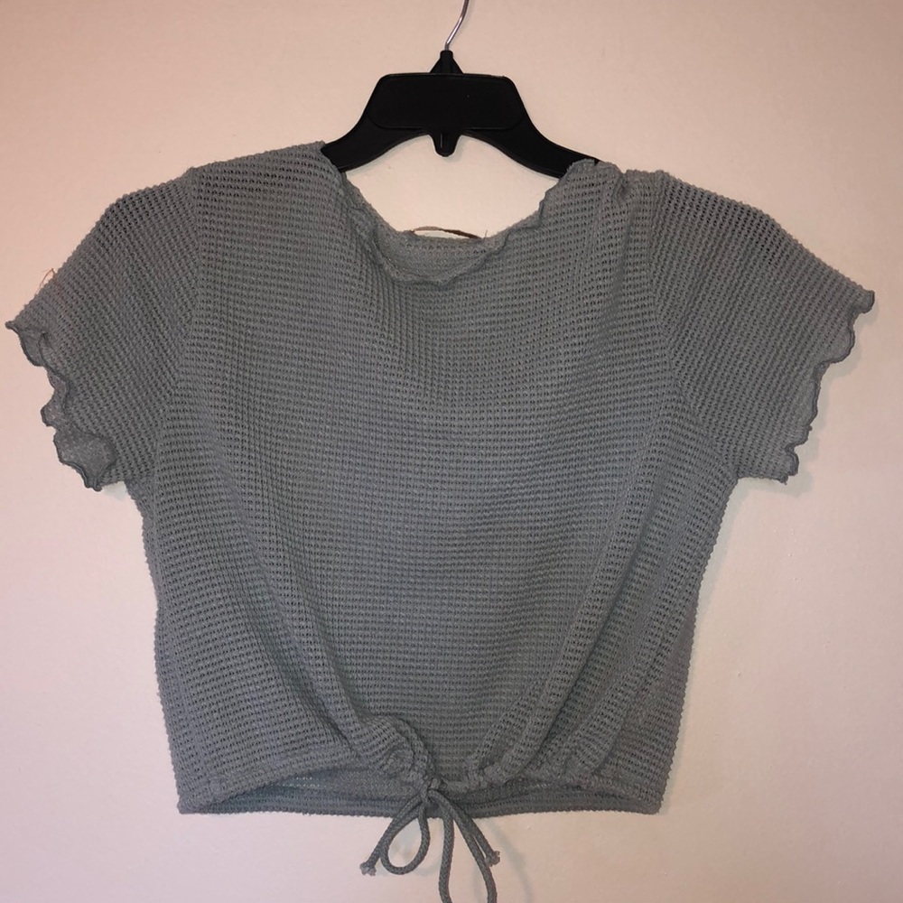 Green/Blue Crop Top